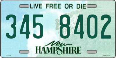 NH license plate 3458402