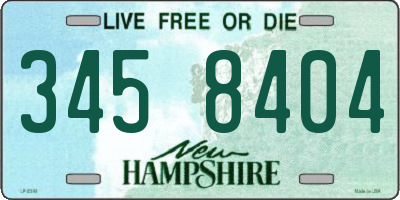 NH license plate 3458404