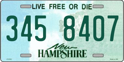 NH license plate 3458407