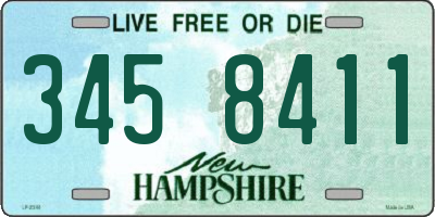 NH license plate 3458411