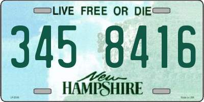NH license plate 3458416