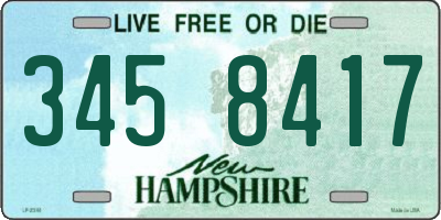 NH license plate 3458417