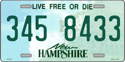 NH license plate 3458433