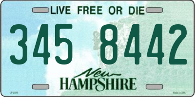 NH license plate 3458442