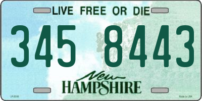 NH license plate 3458443