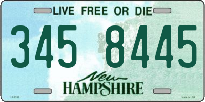 NH license plate 3458445