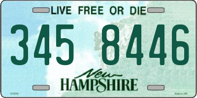 NH license plate 3458446