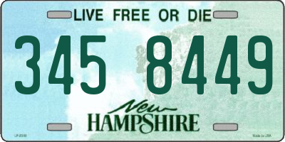 NH license plate 3458449