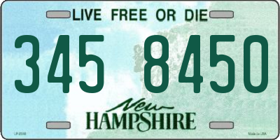 NH license plate 3458450