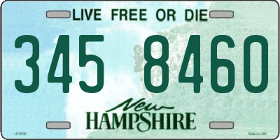 NH license plate 3458460