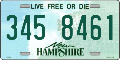 NH license plate 3458461