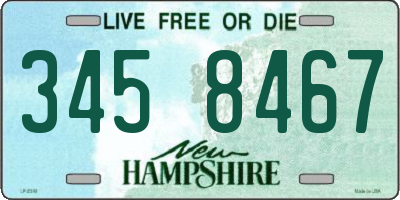 NH license plate 3458467