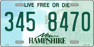 NH license plate 3458470