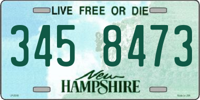 NH license plate 3458473