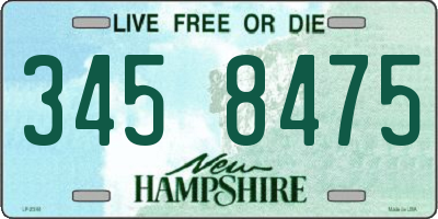 NH license plate 3458475