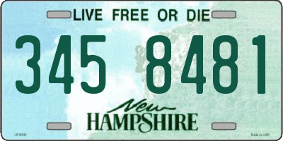NH license plate 3458481