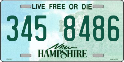 NH license plate 3458486