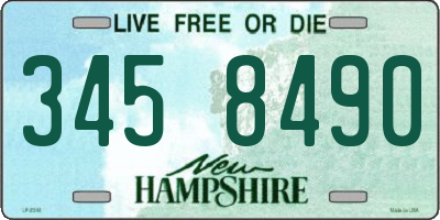 NH license plate 3458490