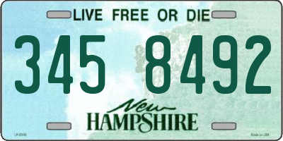 NH license plate 3458492