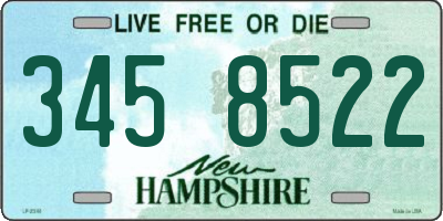 NH license plate 3458522