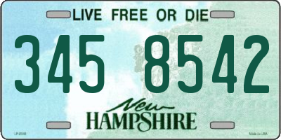 NH license plate 3458542