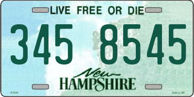NH license plate 3458545