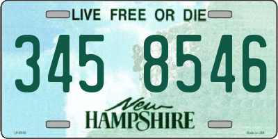 NH license plate 3458546