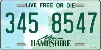 NH license plate 3458547