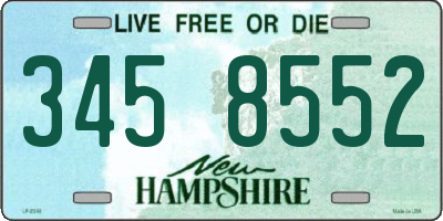 NH license plate 3458552
