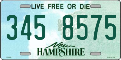 NH license plate 3458575
