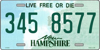 NH license plate 3458577