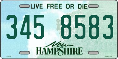 NH license plate 3458583