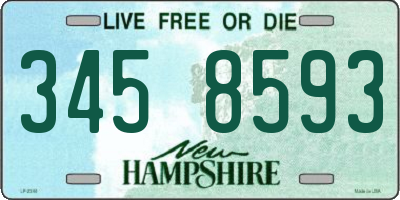 NH license plate 3458593