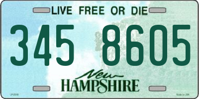 NH license plate 3458605