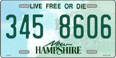 NH license plate 3458606