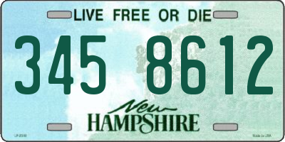NH license plate 3458612