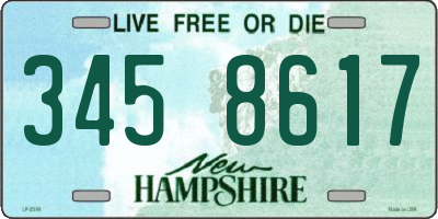 NH license plate 3458617