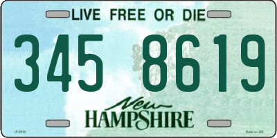 NH license plate 3458619