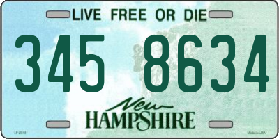 NH license plate 3458634