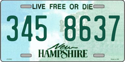 NH license plate 3458637