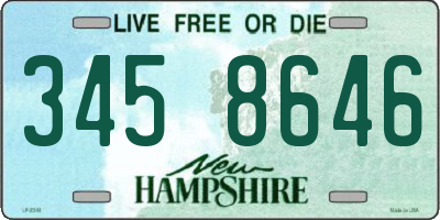 NH license plate 3458646
