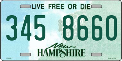 NH license plate 3458660