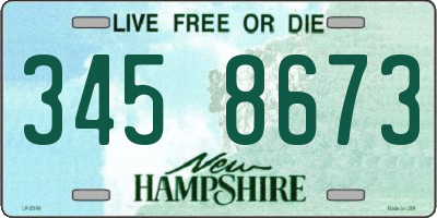 NH license plate 3458673