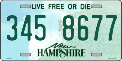 NH license plate 3458677
