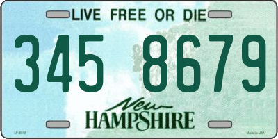 NH license plate 3458679