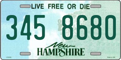 NH license plate 3458680