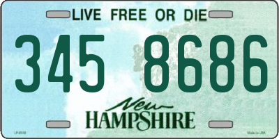 NH license plate 3458686