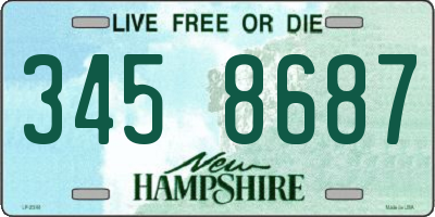 NH license plate 3458687