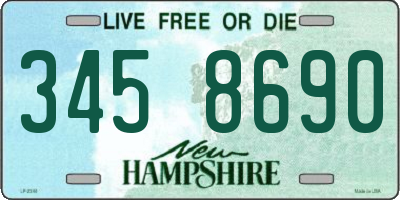 NH license plate 3458690