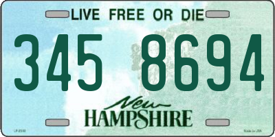 NH license plate 3458694